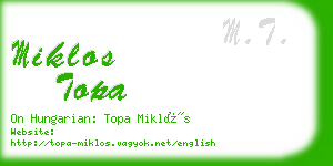 miklos topa business card